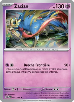 Zacian 045/094 Flammes Fantasmagoriques