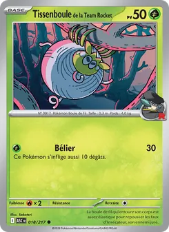Tissenboule de la Team Rocket 018/217 Héros Transcendants