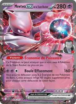 Mewtwo-ex de la Team Rocket 079/217 Héros Transcendants