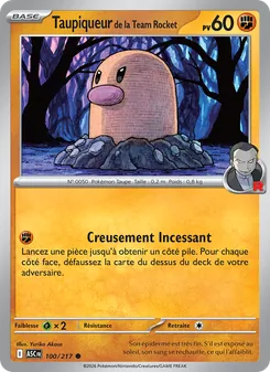 Taupiqueur de la Team Rocket 100/217 Héros Transcendants