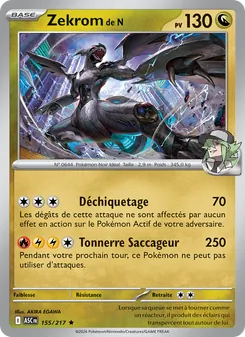 Zekrom de N 155/217 Héros Transcendants