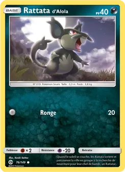 Rattata d’Alola 76/149 Soleil et Lune