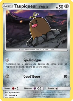 Taupiqueur d’Alola 86/149 Soleil et Lune