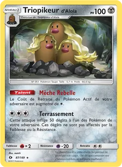 Triopikeur d’Alola 87/149 Soleil et Lune
