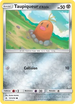 Taupiqueur d’Alola 121/214 Alliance Infaillible