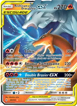 Reshiram et Dracaufeu GX 20/214 Alliance Infaillible