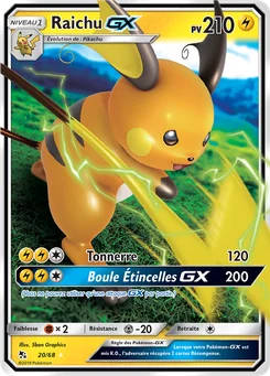 Raichu-GX 20/68 Destinées Occultes