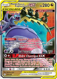 Mandrillon et Engloutyran GX 158/236 Éclipse Cosmique