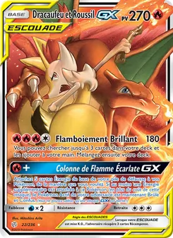 Dracaufeu et Roussil GX 22/236 Éclipse Cosmique
