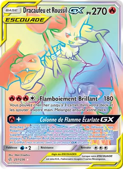 Dracaufeu et Roussil GX 251/236 Éclipse Cosmique