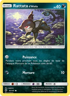 Rattata d’Alola 81/147 Ombres Ardentes
