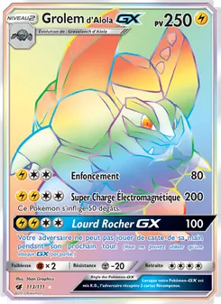 Grolem d’Alola GX 113/111 Invasion Carmin