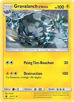Gravalanch d’Alola 33/111 Invasion Carmin