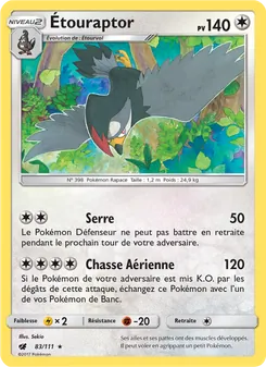 Étouraptor 83/111 Invasion Carmin