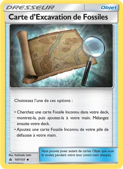 Carte d’Excavation de Fossiles 107/131 Lumière Interdite
