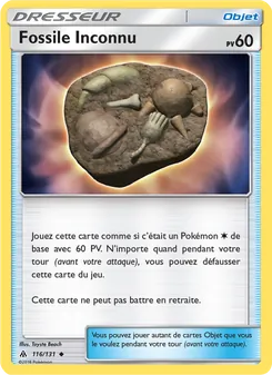 Fossile Inconnu 116/131 Lumière Interdite