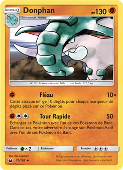 Donphan 73/168 Tempête Céleste