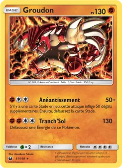 Groudon 81/168 Tempête Céleste