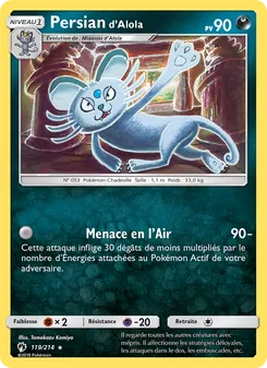Persian d’Alola 119/214 Tonnerre Perdu