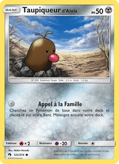 Taupiqueur d’Alola 122/214 Tonnerre Perdu