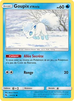 Goupix d’Alola 53/214 Tonnerre Perdu