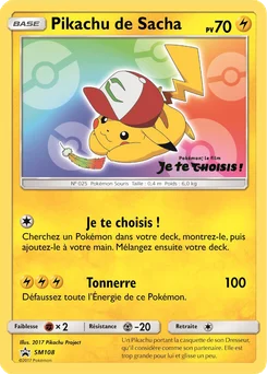 Pikachu de Sacha SM108 Promo SM