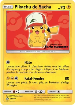 Pikachu de Sacha SM109 Promo SM