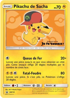 Pikachu de Sacha SM110 Promo SM