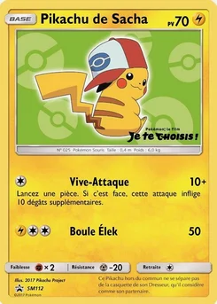 Pikachu de Sacha SM112 Promo SM