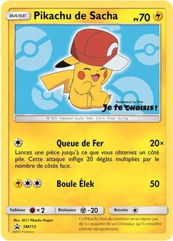 Pikachu de Sacha SM113 Promo SM