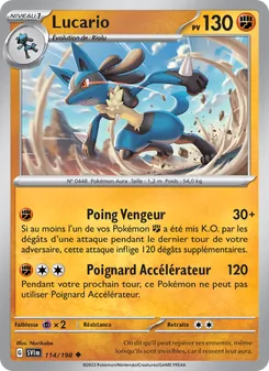 Lucario 114/198 Écarlate et Violet