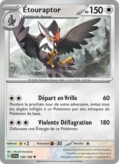 Étouraptor 150/198 Écarlate et Violet