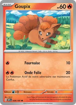 Goupix 028/197 Flammes Obsidiennes