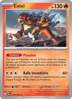 Entei 030/197 Flammes Obsidiennes