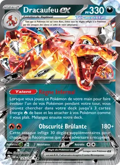Dracaufeu-ex 125/197 Flammes Obsidiennes