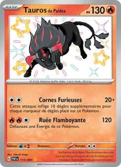 Tauros de Paldea 111/091 Destinées de Paldea