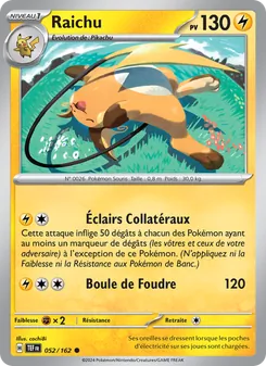 Raichu 052/162 Forces Temporelles