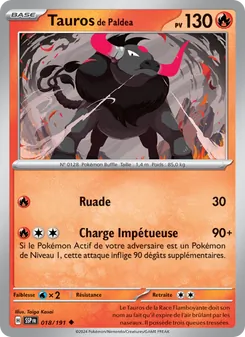 Tauros de Paldea 018/191 Étincelles Déferlantes