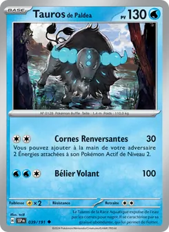 Tauros de Paldea 039/191 Étincelles Déferlantes