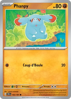 Phanpy 102/191 Étincelles Déferlantes