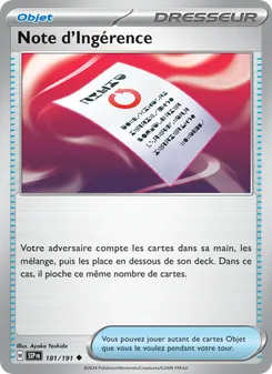 Note d'Ingérence 181/191 Étincelles Déferlantes