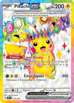 Pikachu-ex 219/191 Étincelles Déferlantes