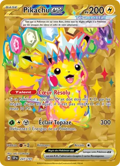 Pikachu-ex 247/191 Étincelles Déferlantes