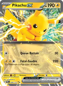 Pikachu-ex 028/131 Évolutions Prismatiques