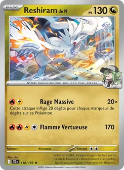 Reshiram de N 116/159 Aventures Ensemble