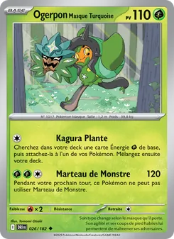 Ogerpon Masque Turquoise 026/182 Rivalités Destinées