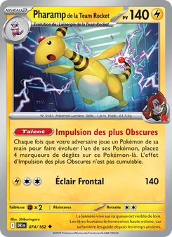 Pharamp de la Team Rocket 074/182 Rivalités Destinées