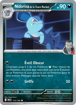 Nidorina de la Team Rocket 115/182 Rivalités Destinées