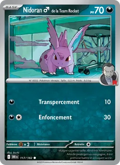 Nidoran♂ de la Team Rocket 117/182 Rivalités Destinées