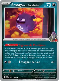 Smogo de la Team Rocket 125/182 Rivalités Destinées